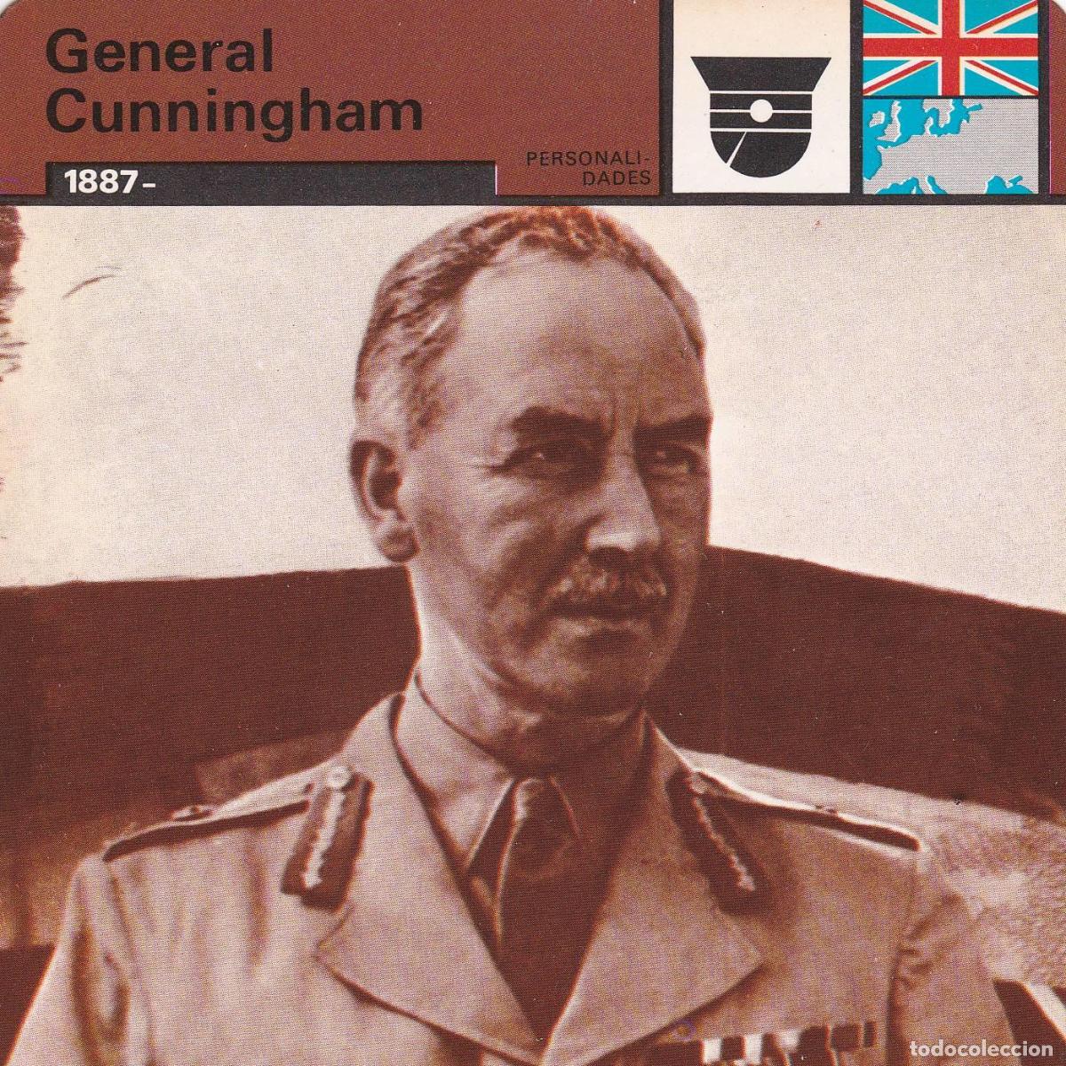 Postales: FICHA PERSONALIDADES 164: GENERAL CUNNINGHAM. 1887 - Varios