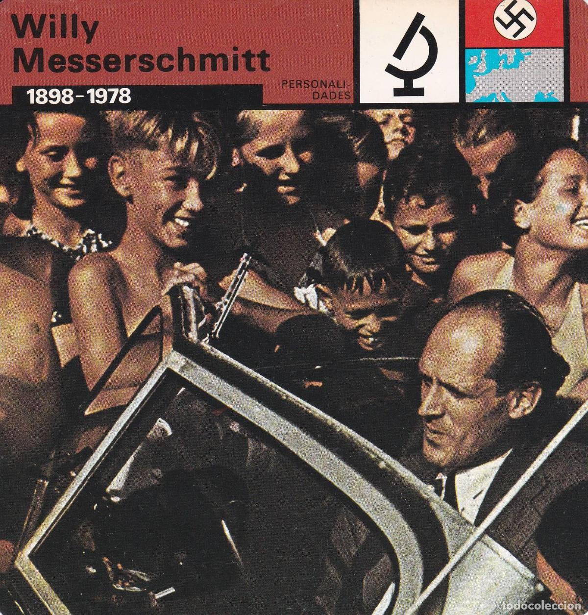 Postales: FICHA PERSONALIDADES 135: WILLY MESSERSCHMITT. 1898-1978 - Varios