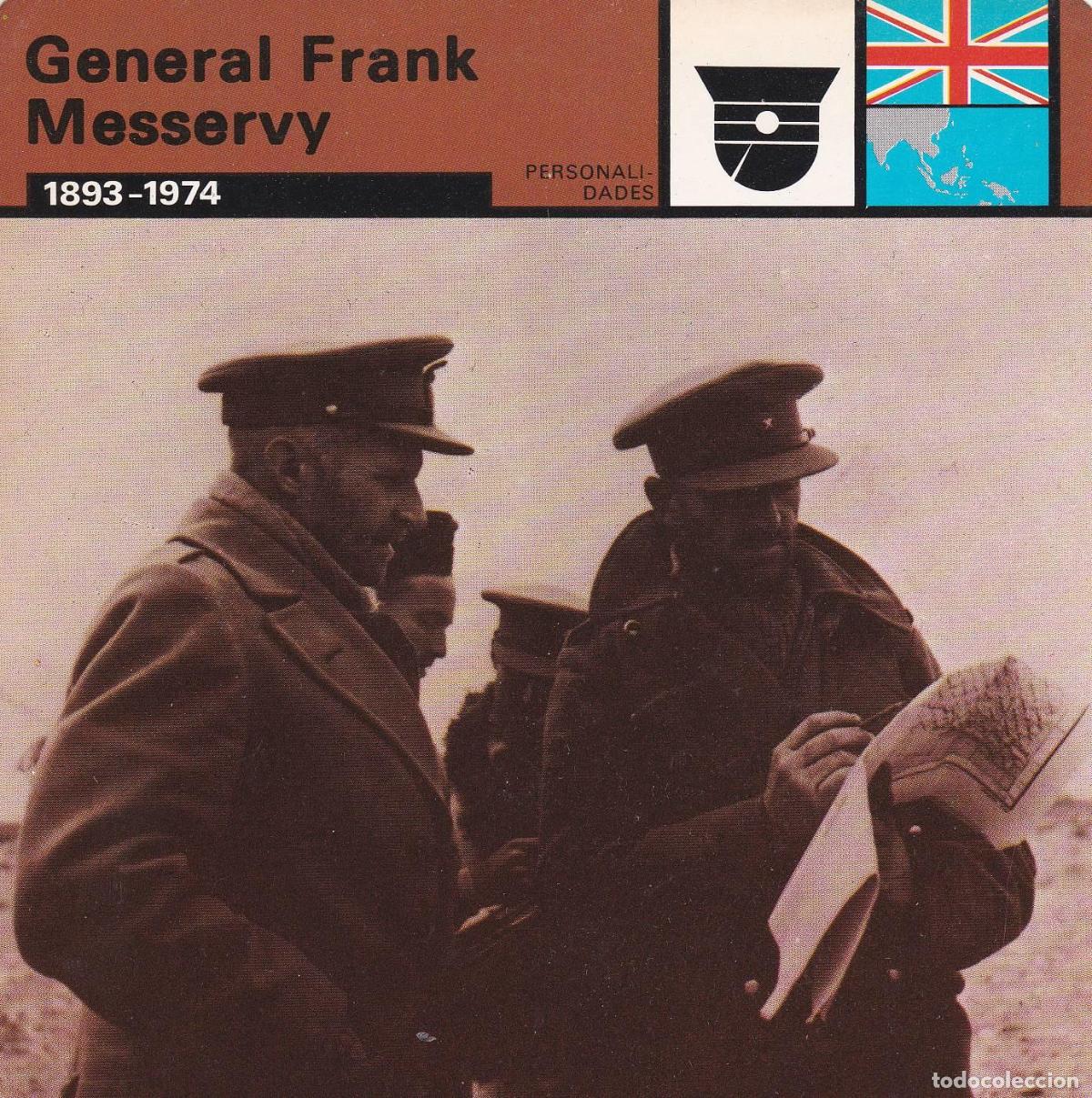 Cartoline: FICHA PERSONALIDADES 176: GENERAL FRANK MASSERVY. 1893-1974 - Varios