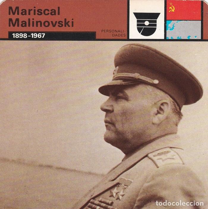 Postcards: FICHA PERSONALIDADES 250: MARISCAL MALINOVSKI. 1898-1967 - Varios