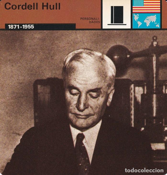 Cartoline: FICHA PERSONALIDADES 285: CORDELL HULL. 1871-1955 - Varios