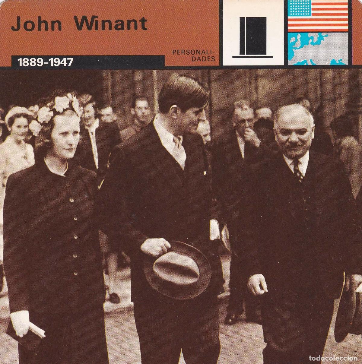 Cartoline: FICHA PERSONALIDADES 290: JOHN WINANT. 1889-1947 - Varios