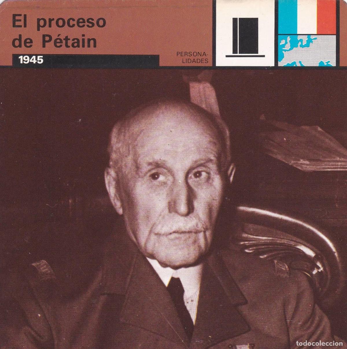 Cartoline: FICHA PERSONALIDADES 242: EL PROCESO DE PETAIN. 1945 - Varios