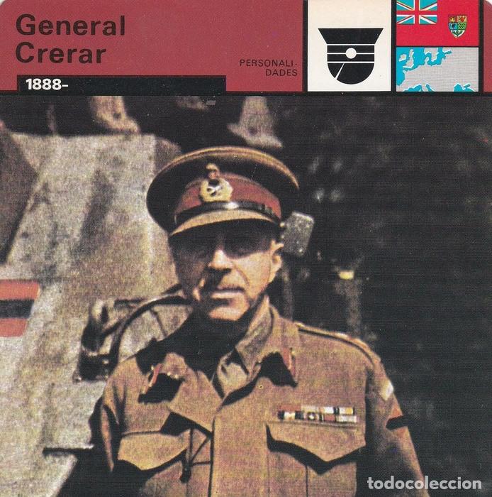 Cartoline: FICHA PERSONALIDADES 296: GENERAL CRERAR. 1888 - Varios