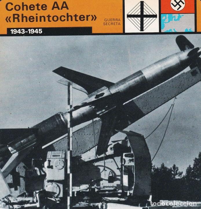 Cartoline: FICHA GUERRA SECRETA 333: COHETE AA RHEINTOCHTER. 1943-1945 - Varios