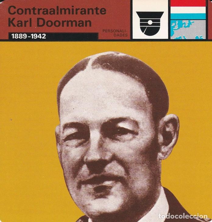 Cartoline: FICHA PERSONALIDADES 311: CONTRAALMIRANTE KARL DOORMAN. 1889-1942 - Varios