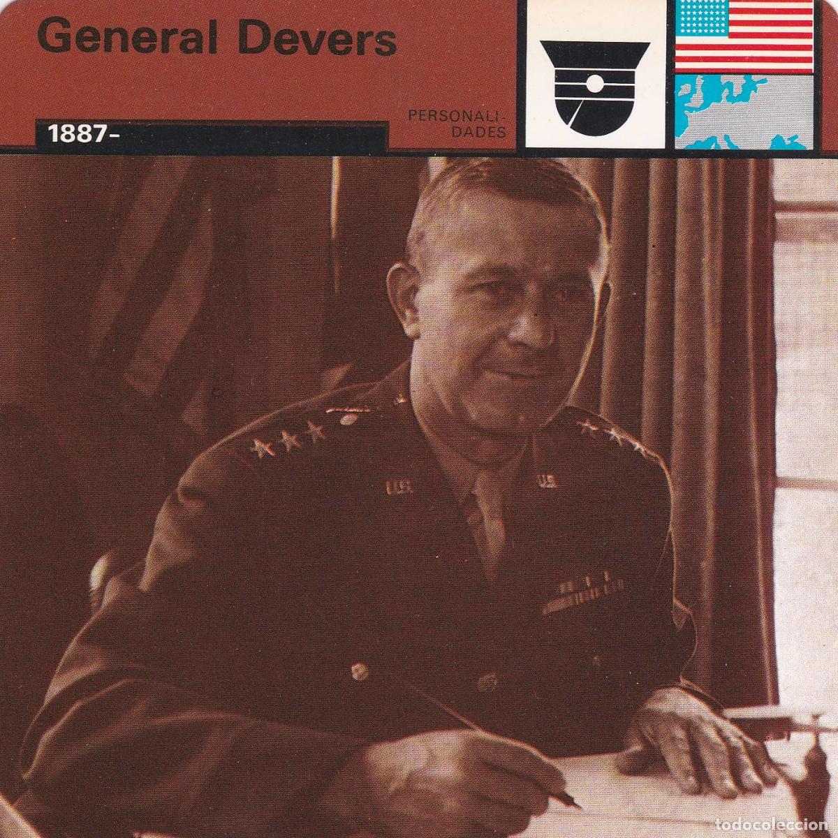 Cartoline: FICHA PERSONALIDADES 272: GENERAL DEVERS. 1887 - Varios