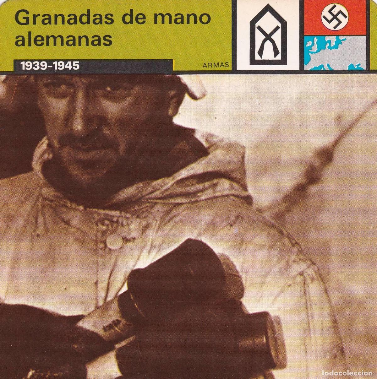 Cartoline: FICHA ARMAS 382: GRANADAS DE MANO ALEMANAS. 1939-1945 - Varios