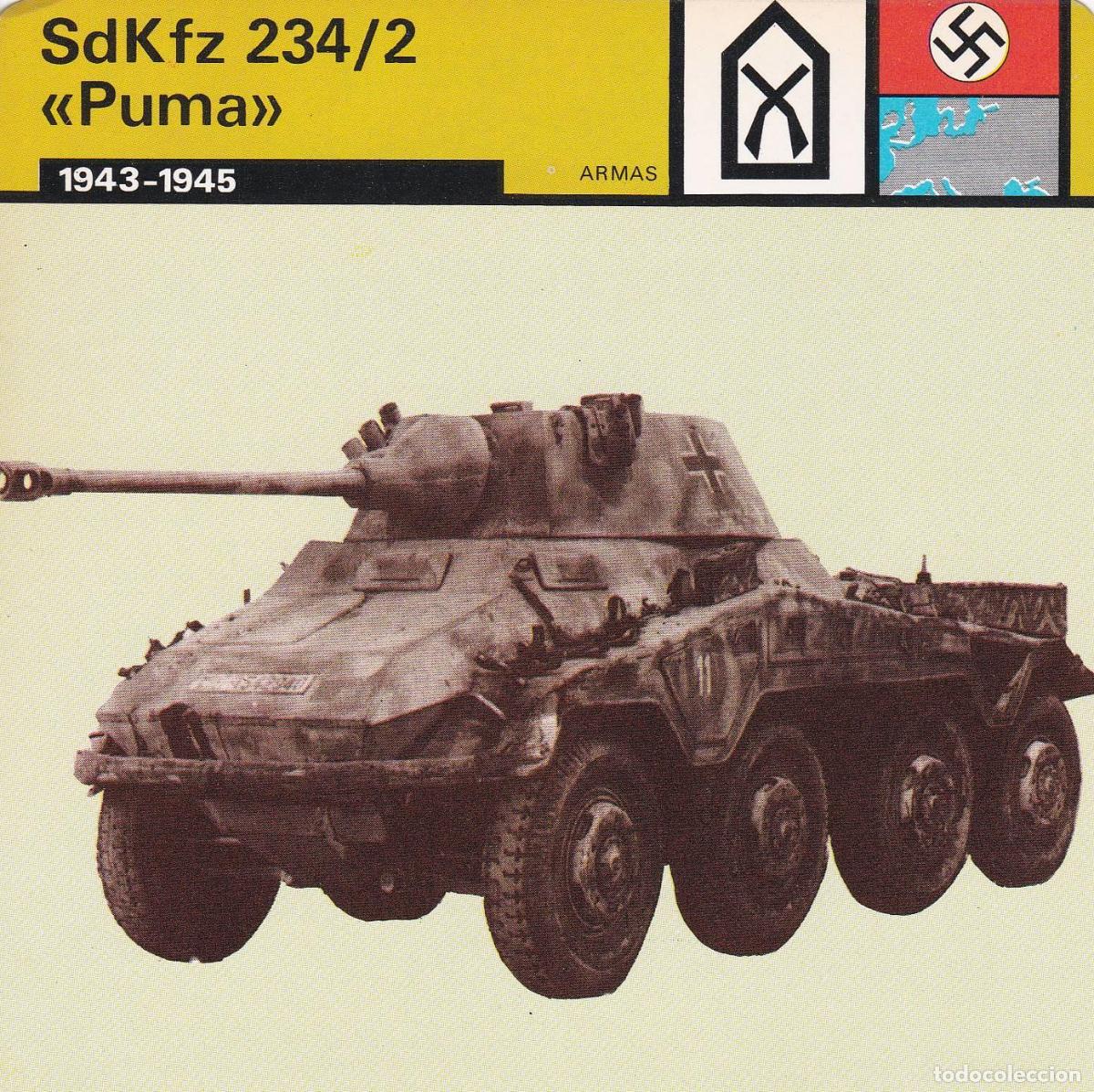 Postcards: FICHA ARMAS 398: SDKFZ 234/2 PUMA. 1943-1945 - Varios