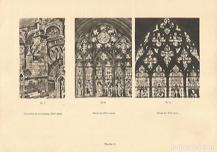 Postkarten: LAMINA 12925: Contrafuerte y vidireras - Etienne Houvet
