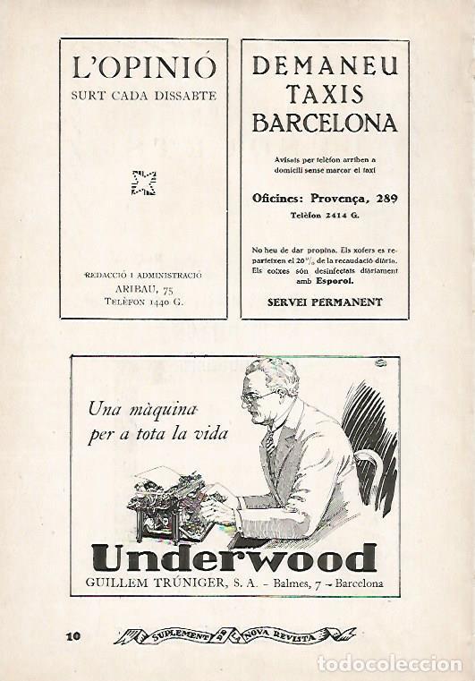 Postkarten: LAMINA 12958: Publicidad de taxis Barcelona y Underwood - Varios