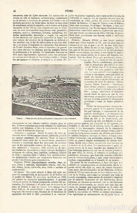 Cartes Postales: LAMINA ESPASA 31736: Cementerio musulman en Tunez - Varios