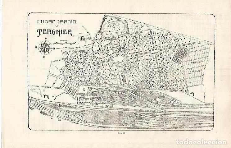 Postais: LAMINA ESPASA 31921: Plano de la Ciudad Jardin de Tergnier - Varios