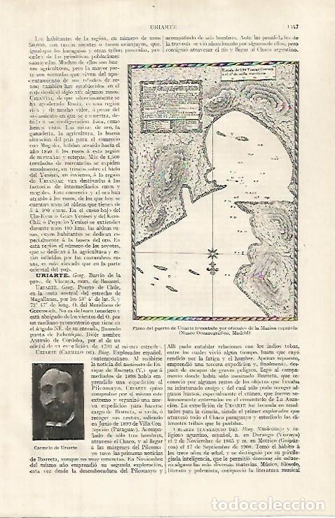 Postais: LAMINA ESPASA 31931: Plano del puerto de Uriarte - Varios
