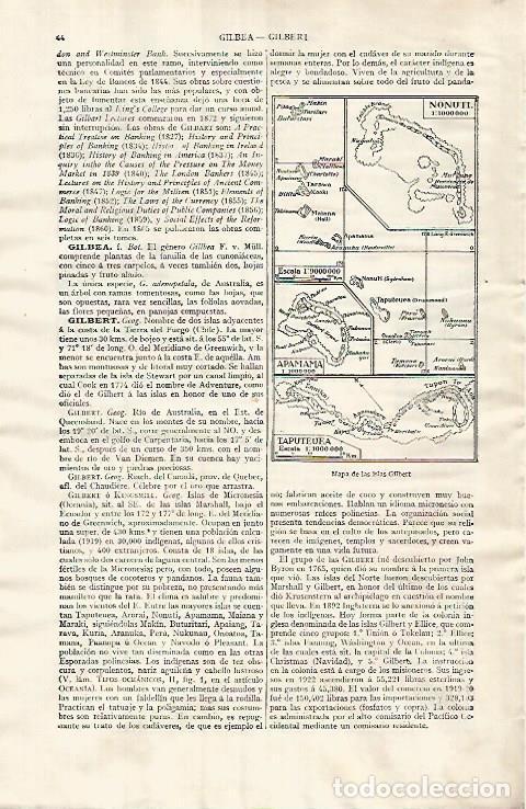 Postais: LAMINA ESPASA 31956: Mapa de las islas Gilbert - Varios