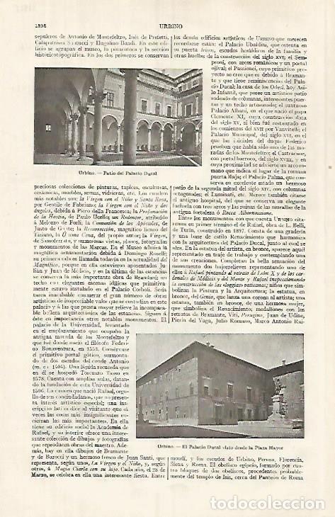 Postais: LAMINA ESPASA 31925: Palacio Ducal de Urbino Italia - Varios