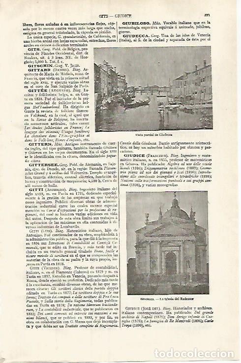 Postais: LAMINA ESPASA 31996: Vista parcial de Giudecca Italia - Varios
