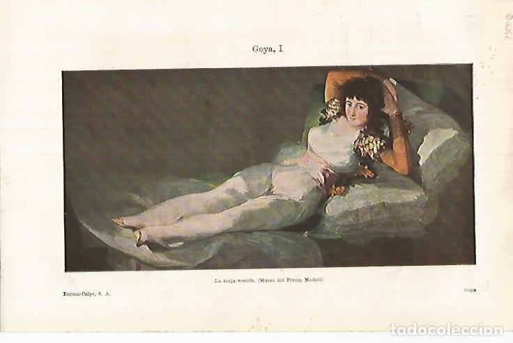 Cartes Postales: LAMINA ESPASA 32060: La maja vestida por Goya - Varios