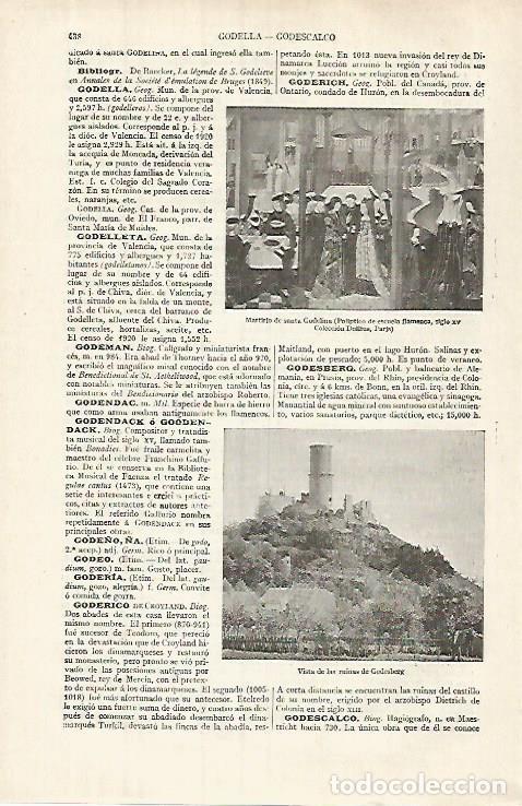 Cartes Postales: LAMINA ESPASA 32012: Martirio de Santa Godelina - Varios