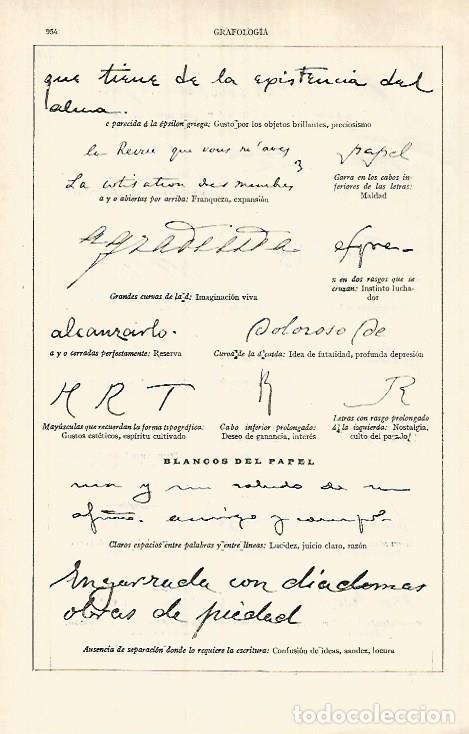Cartes Postales: LAMINA ESPASA 32089: Grafologia - Varios