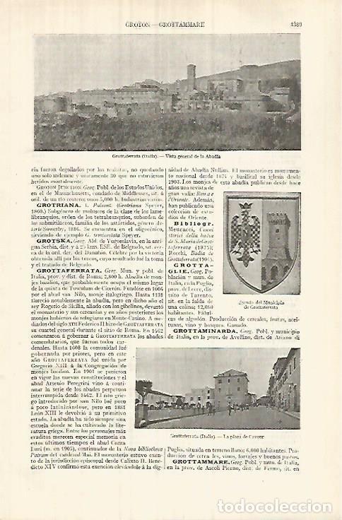 Postais: LAMINA ESPASA 32151: Abadia de Grottaferrata Italia - Varios