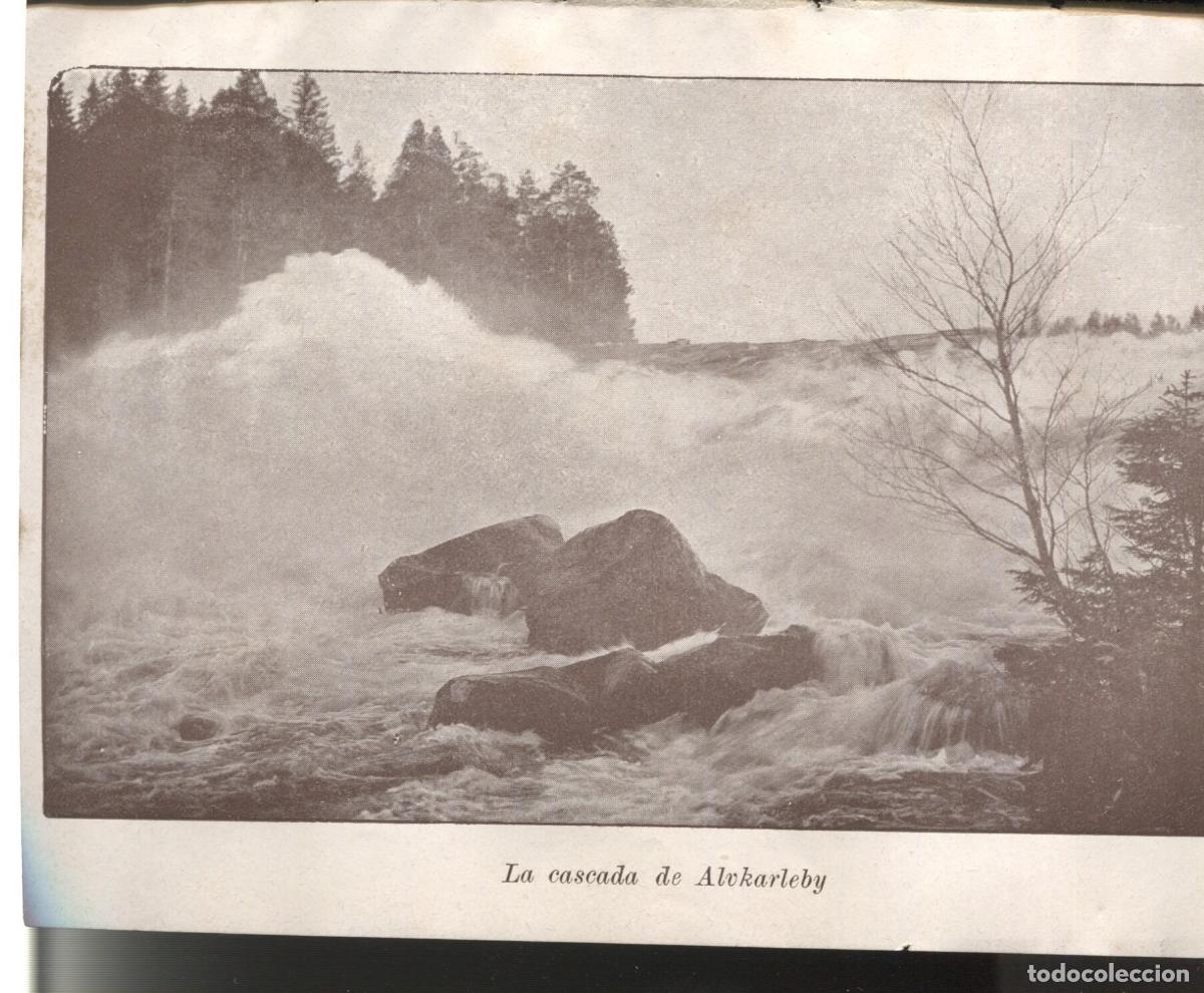 Postais: Lamina 04/05: Libro Nils Holgersson: Karr y Pelo gris + La cascada de A&ntilde;vkarleby -