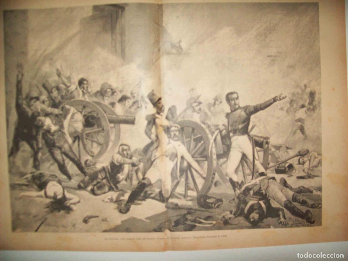 Postales: LAMINA 13400: La defensa del parque (dos de mayo), por Joaquin Sorolla - Varios