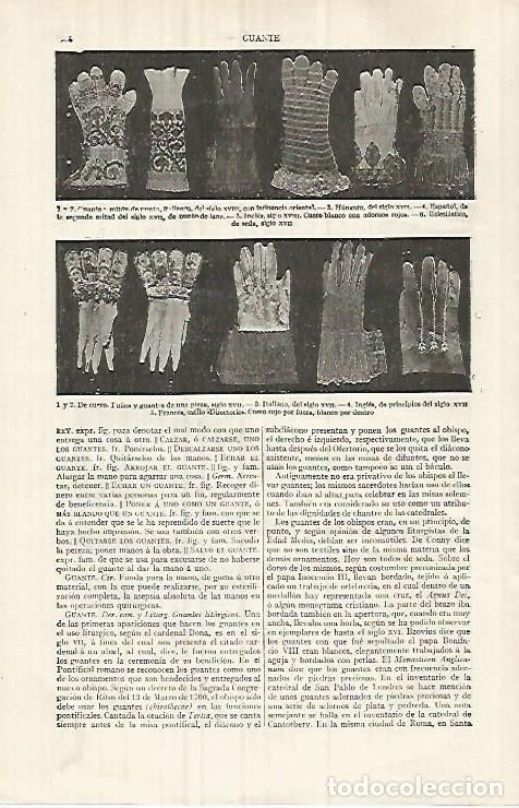 Postales: LAMINA ESPASA 32188: Guantes - Varios