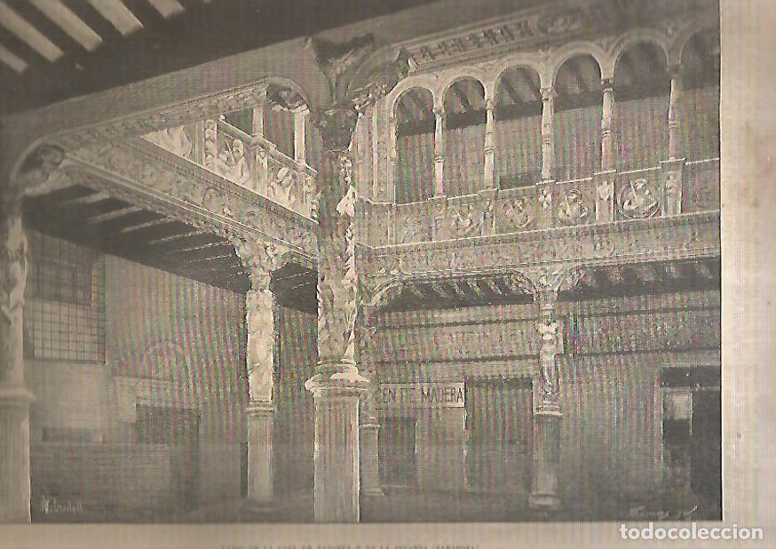 Postcards: LAMINA 13522: Patio de la Casa de Zaporta o de la Infanta en Zaragoza - Varios