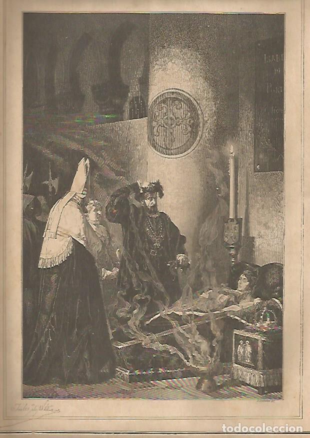 Cartes Postales: LAMINA 13207: El Duque de Gandia ante el feretro de Isabel de Portugal - Varios