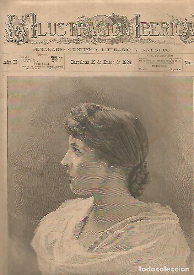 Cartoline: LAMINA 13220: Portada de La Ilustracion Iberica de 19 de enero de 1884 - Varios
