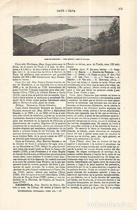 Postkarten: LAMINA ESPASA 32462: Vista de Caux sur Montreux, Suiza - Varios