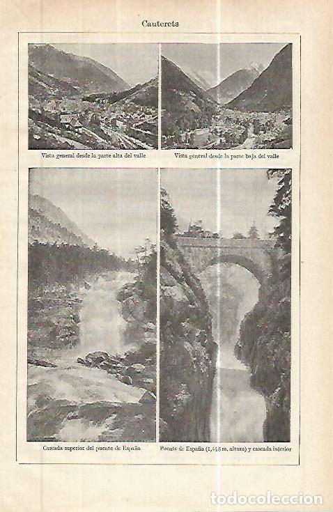 Cartes Postales: LAMINA ESPASA 32458: Vistas de Cauterets - Varios