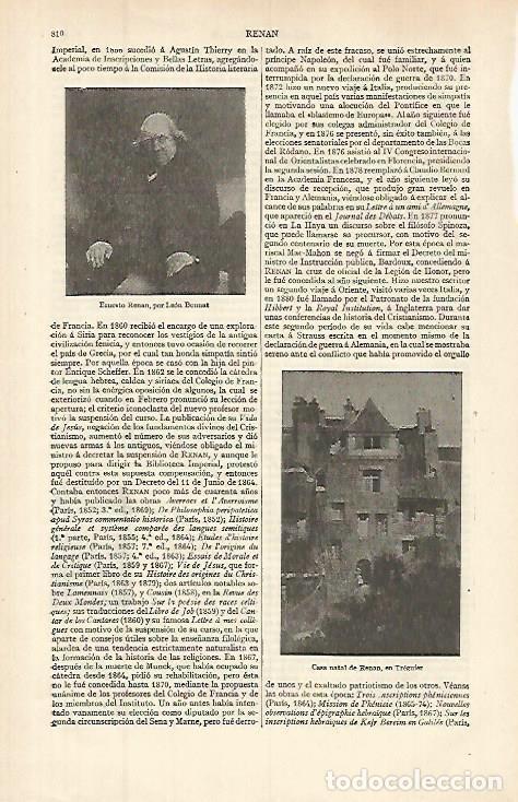 Postkarten: LAMINA ESPASA 32670: Ernesto Renan, por Bonnat - Varios