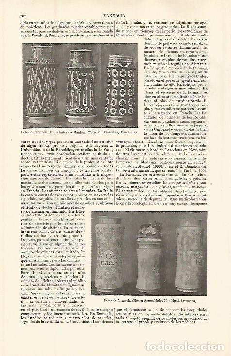 Cartoline: LAMINA ESPASA 32600: Poltes de farmacia de Manises - Varios