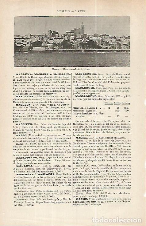 Postkarten: LAMINA ESPASA 32252: Vista general de El Masnou, Barcelona - Varios