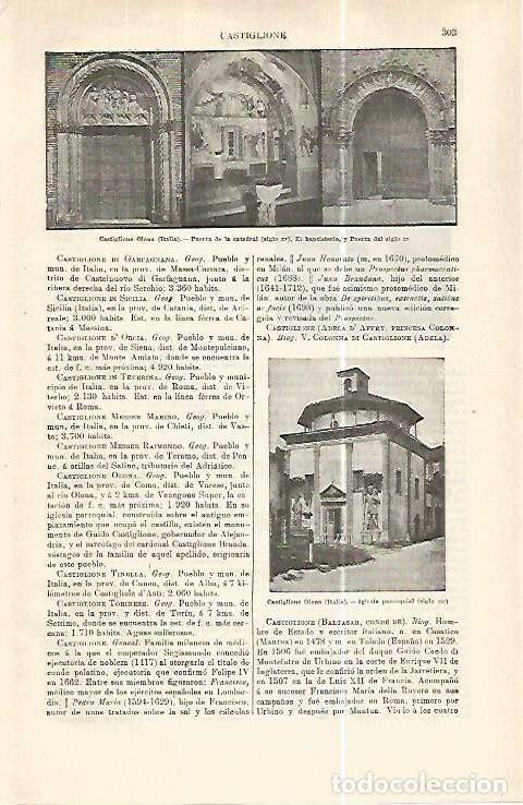 Postais: LAMINA ESPASA 32376: Puerta de la Catedral de Castiglione Olona, Italia - Varios