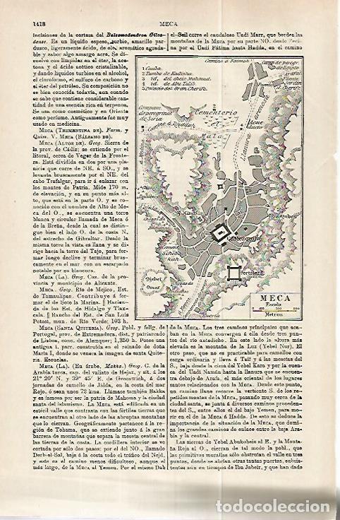 Cartes Postales: LAMINA ESPASA 32328: Plano de La Meca - Varios