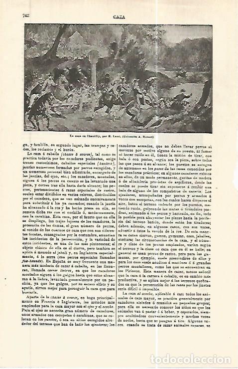 Cartes Postales: LAMINA ESPASA 32431: La caza en Chantilly por E. Lami - Varios