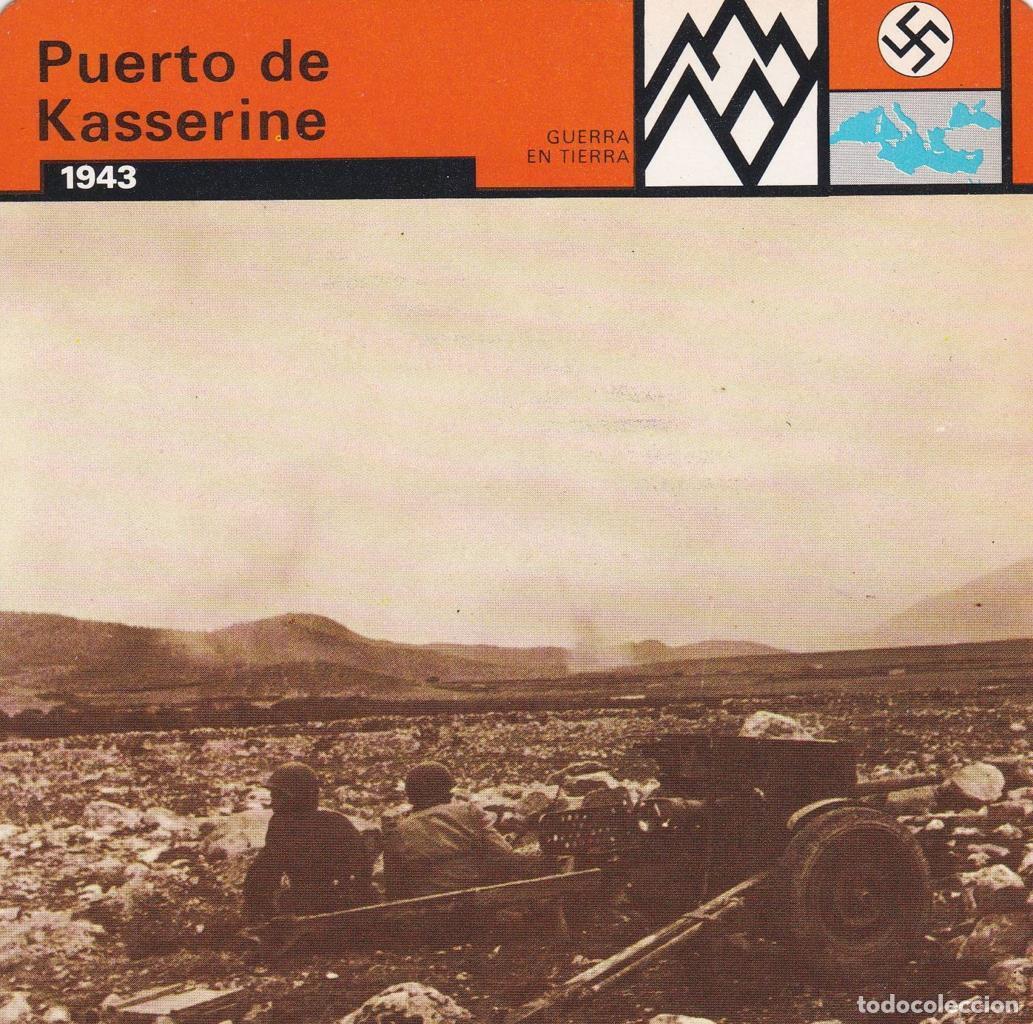 Postais: FICHA GUERRA EN TIERRA: PUERTO DE KASSERINE. 1943 - NULL