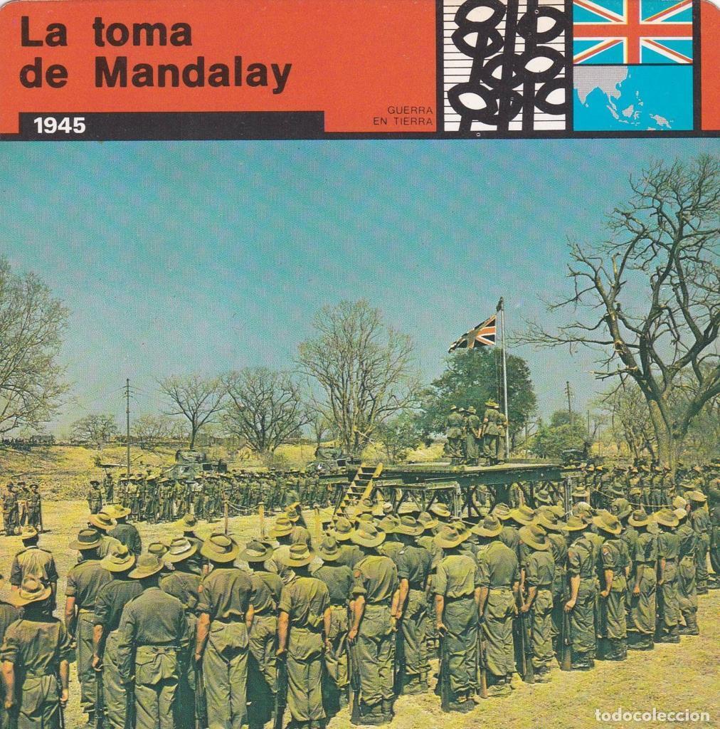 Postkarten: FICHA GUERRA EN TIERRA: LA TOMA DE MANDALAY. 1945 - NULL