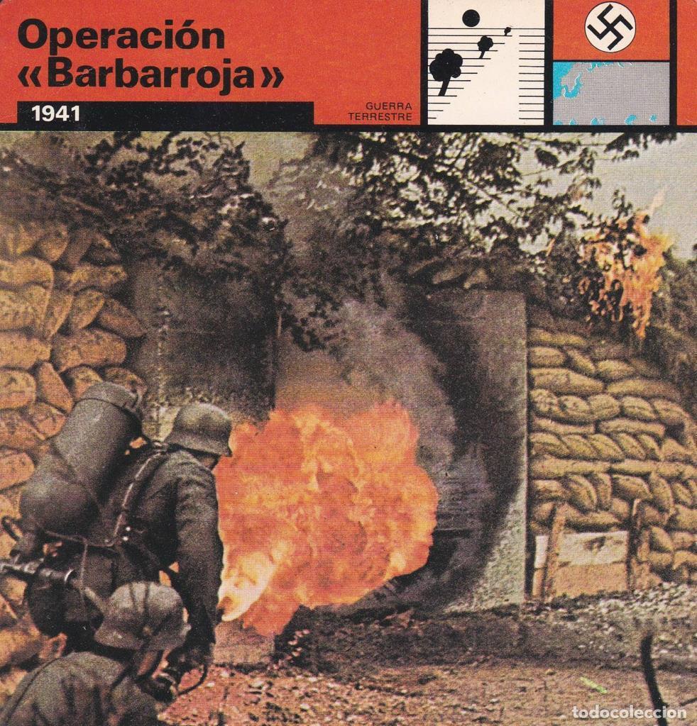 Postkarten: FICHA GUERRA EN TIERRA: OPERACI&Oacute;N BARBARROJA&rdquo;. 1941&rdquo; - NULL