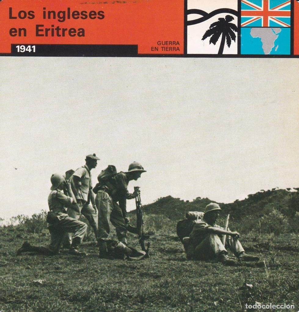 Postales: FICHA GUERRA EN TIERRA: LOS INGLESES EN ERITREA. 1941 - NULL - Foto 1