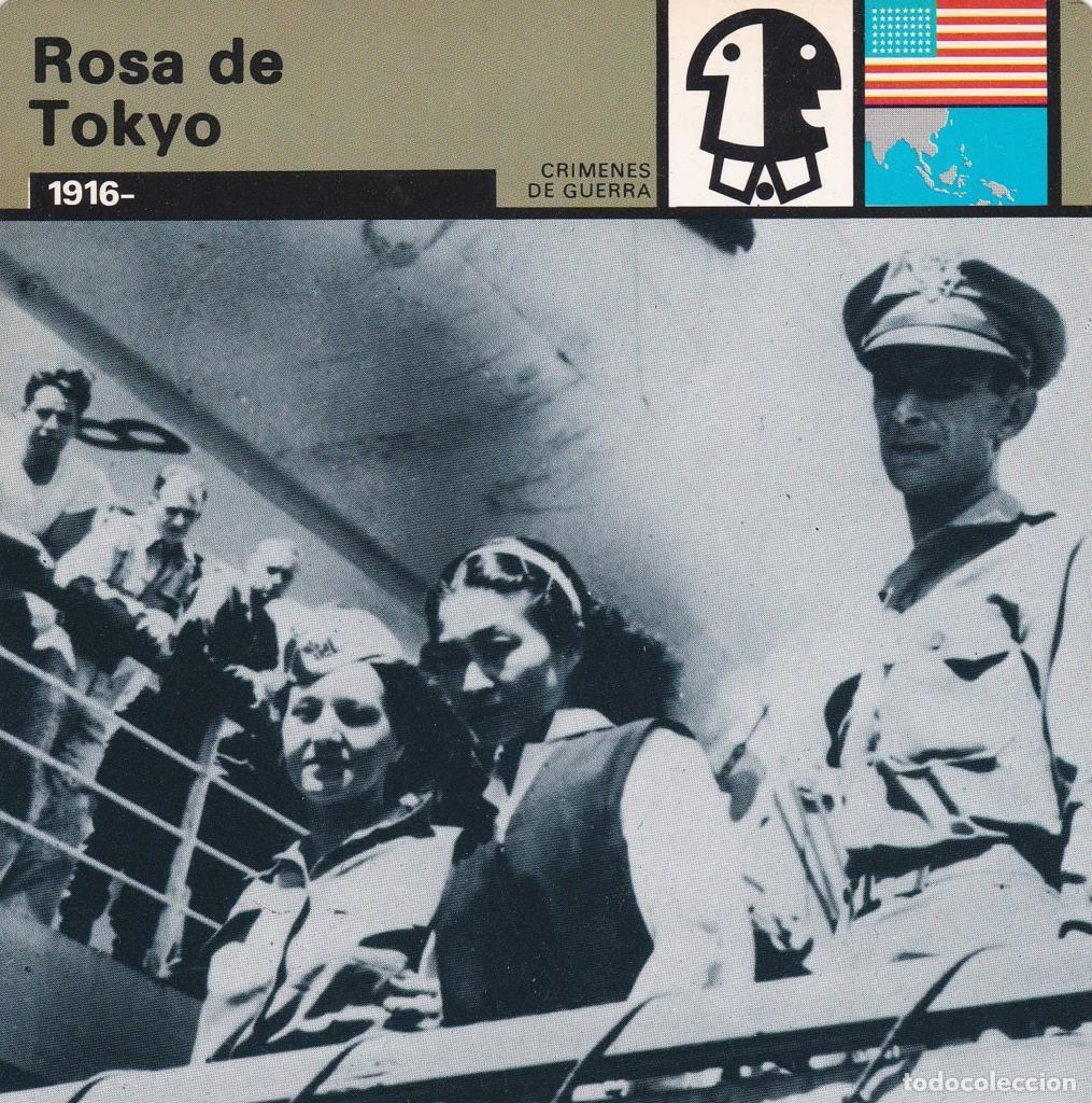 Postcards: FICHA CRIMENES DE GUERRA: ROSA DE TOKYO. 1916 - NULL