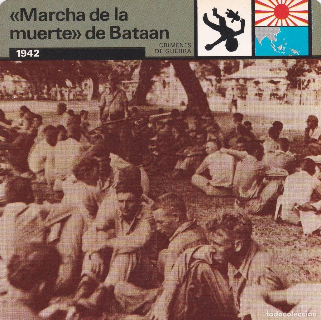 Postcards: FICHA CRIMENES DE GUERRA: MARCHA DE LA MUERTE&rdquo; DE BATAAN. 1942&rdquo; - NULL