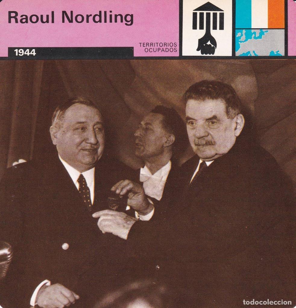 Postcards: FICHA TERRITORIOS OCUPADOS: RAOUL NORDLING. 1944 - NULL