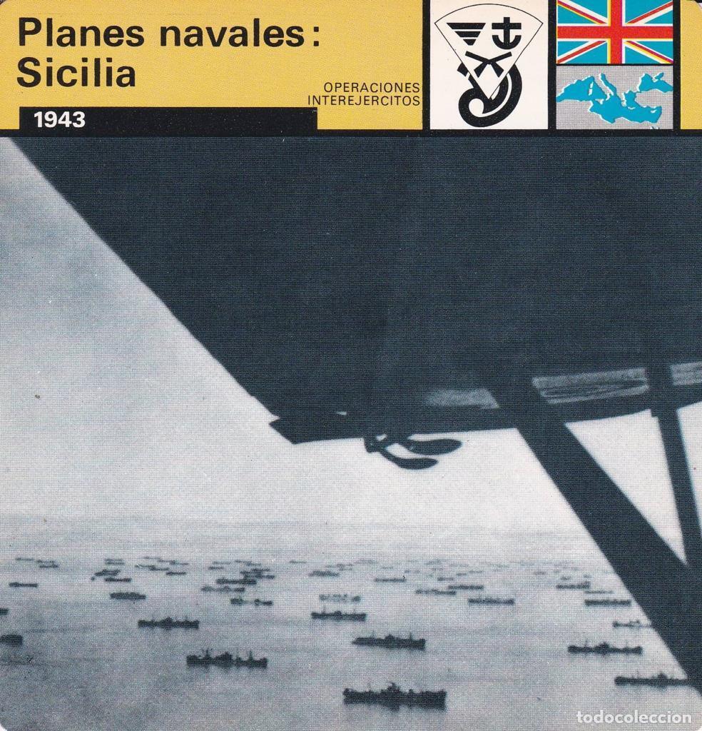 Cartoline: FICHA OPERACIONES INTEREJERCITOS: PLANES NAVALES: SICILIA. 1943 - NULL