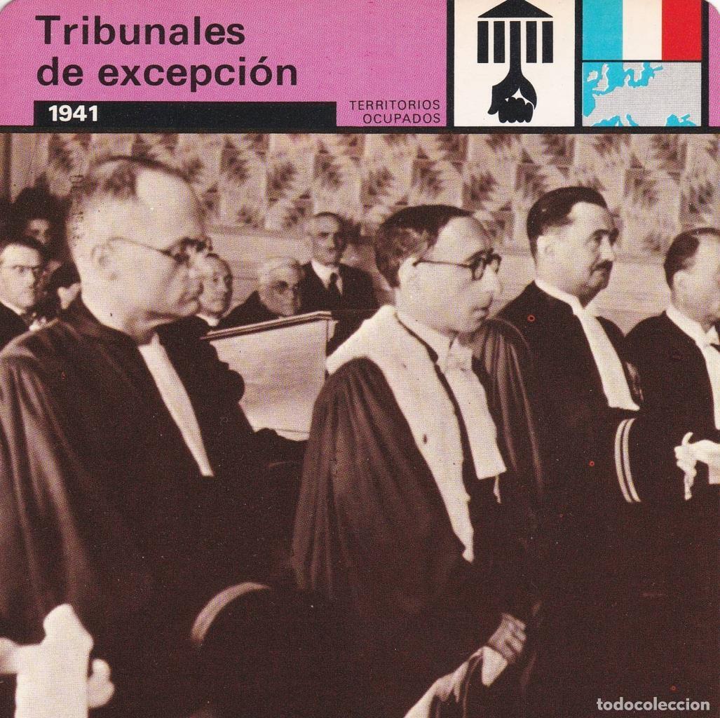Cartoline: FICHA TERRITORIOS OCUPADOS: TRIBUNALES DE EXCEPCION. 1941 - NULL
