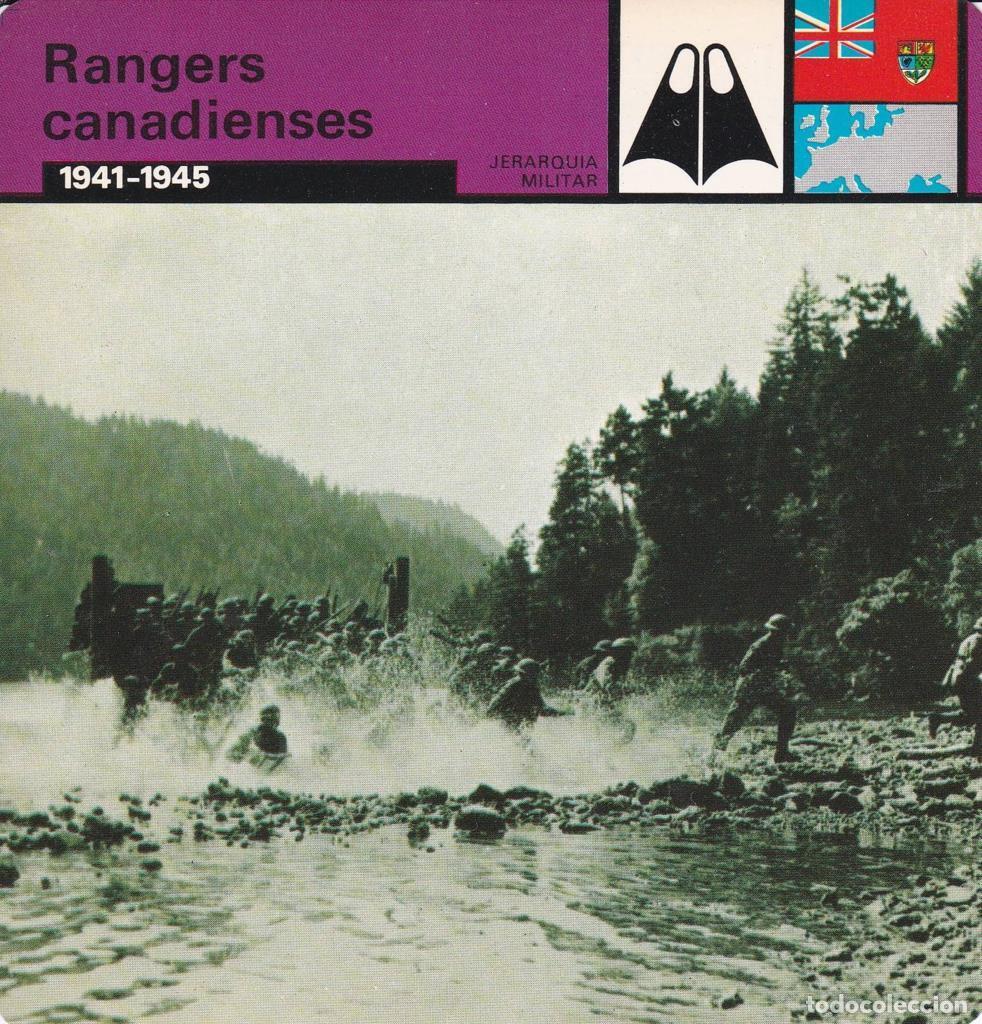 Cartoline: FICHA JERARQUIA MILITAR: RANGERS CANADIENSES. 1941-1945 - NULL