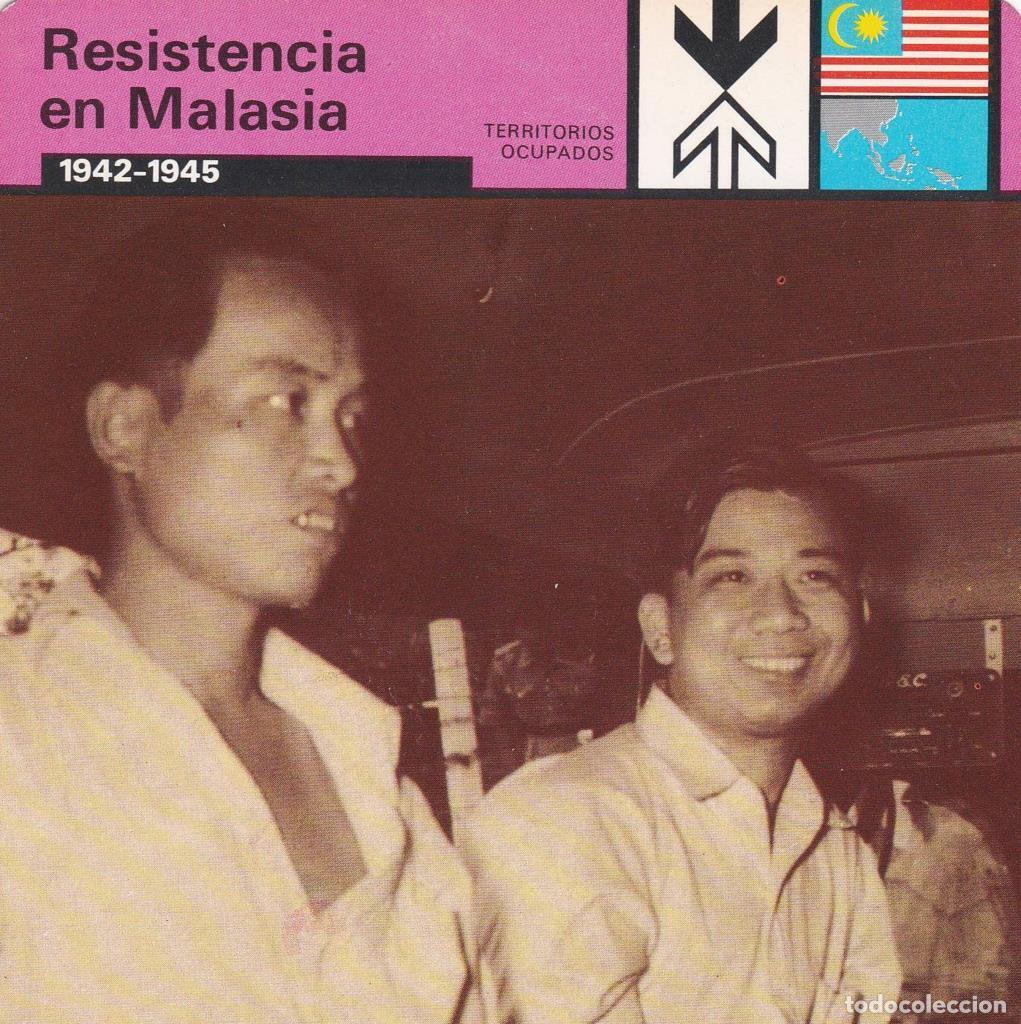Cartoline: FICHA TERRITORIOS OCUPADOS: RESISTENCIA EN MALASIA. 1942-1945 - NULL
